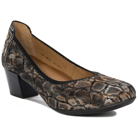 Maciejka Brown & Gold Pumps 04802-02/00-1