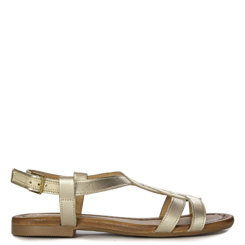 Maciejka Leather Gold Women's Sandals 06568-25/00-5