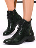 Maciejka Green Leather Women's Boots