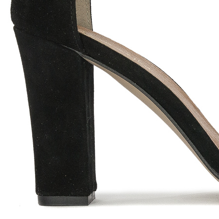 Maciejka Women's sandals in natural velor leather black