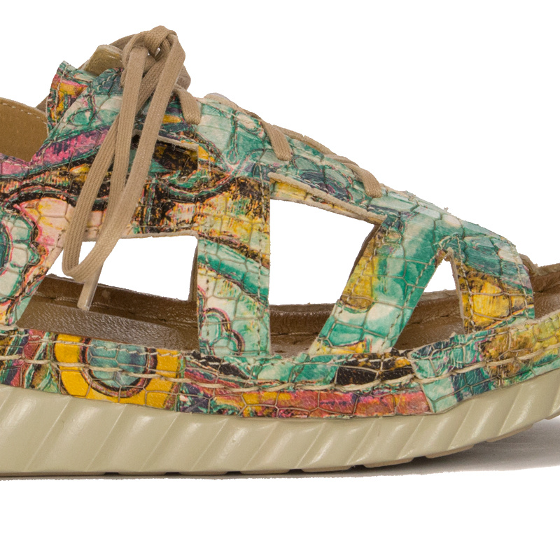 Maciejka Women's sandals natural leather Green