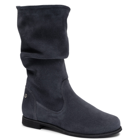Maciejka Genuine Suede Leather Slouchy Boots Flat Heel Grey 5057W-03/00-6