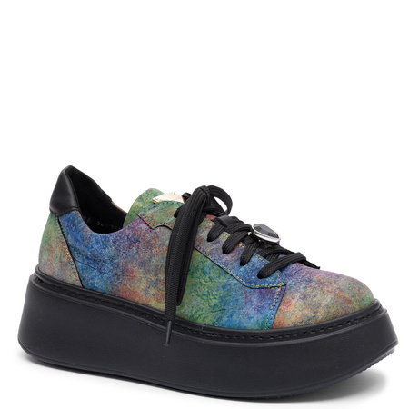 Maciejka Genuine Leather Women's Platform Sneakers Multicolour 6191W-22/00-8