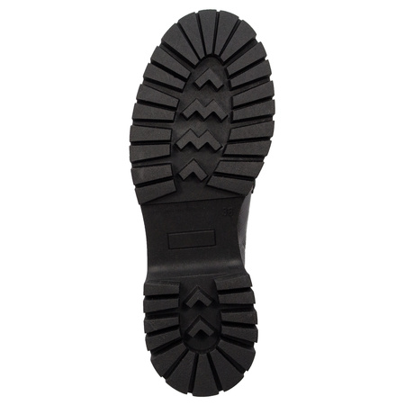 Maciejka Women's dark brown flat shoes on platform 5497W-09/00-5