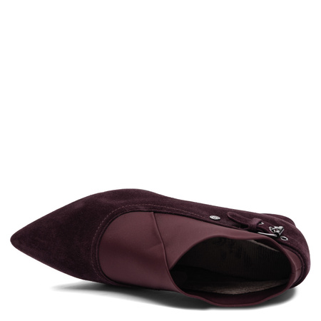 Maciejka Burgundy Suede Ankle Boots with Stretch Upper K7691-23/00-7