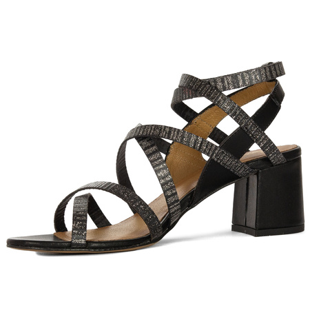  Maciejka Women's High Heel Sandals Leather Black