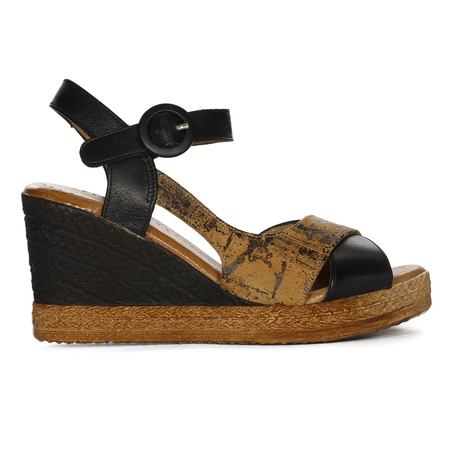 Maciejka Women's Leather Sandals Black And Rude