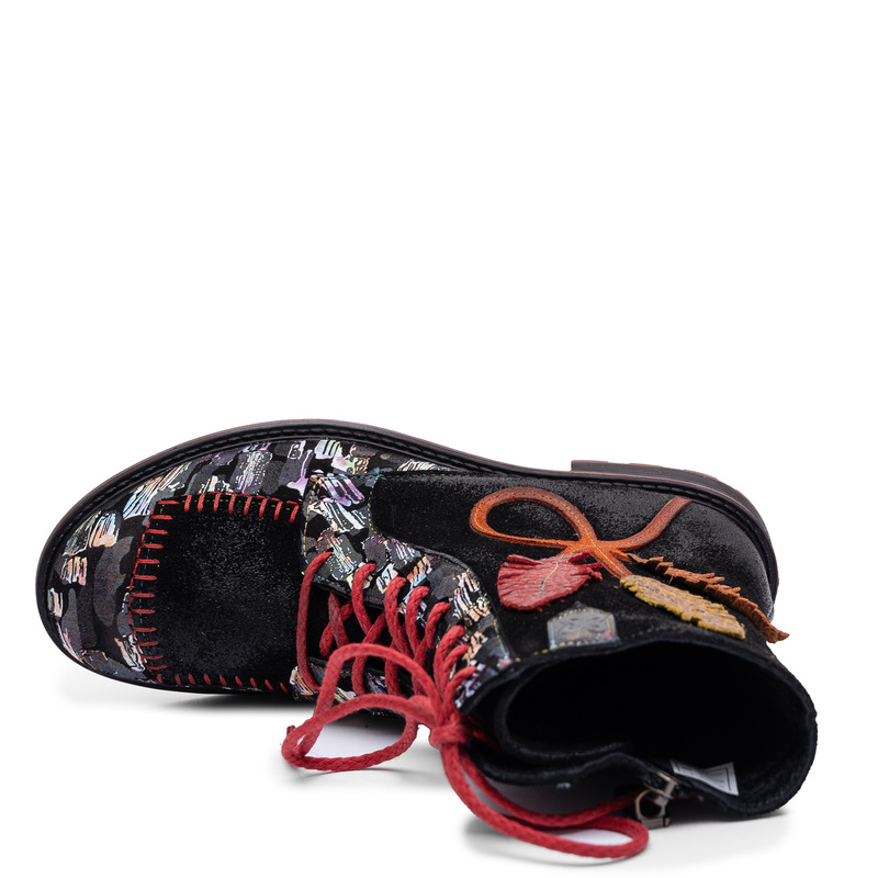 Maciejka Leather Insulated Multicolour Women’s Ankle Boots 07608-39/00-8