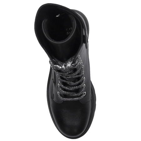 Maciejka Leather Platform Boots High Shaft Black 06676-01/00-8