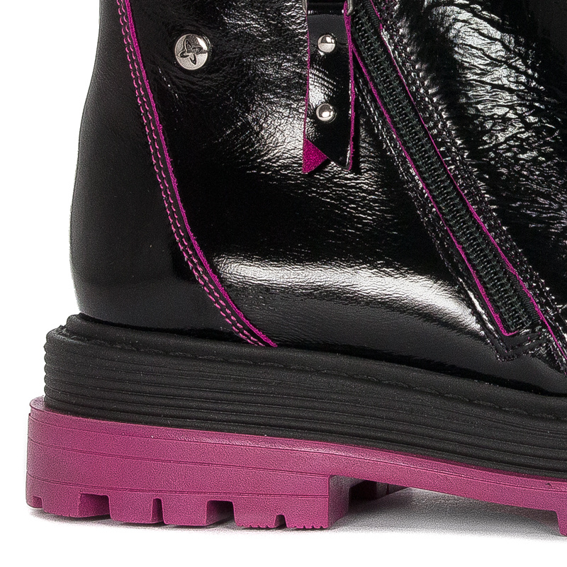 Maciejka Black+Fuchsia Boots 05747-15/00-7