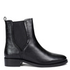 Maciejka Chelsea Leather Ankle Boots Croc-Embossed Heel Black H7173-01/00-7