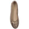 Maciejka Leather Ballet Flats With Bow Flat Heel Gold P6800-25/00-0