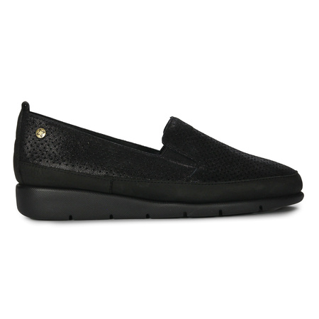 Maciejka Black Leather Flat Shoes P6505-01/00-1