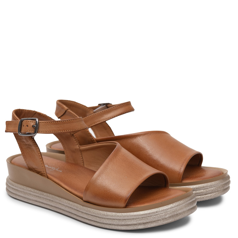 Maciejka Exclusive Leather Wedge Sandals Ginger L7629-29/00-1