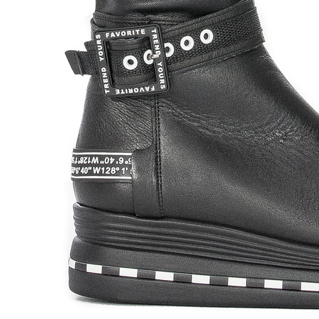 Maciejka Kozaki Damskie Do Kolana Skóra Naturalna Czarny 05293-01/00-7 