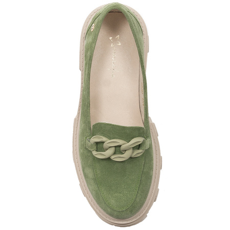 Maciejka Women's shoes green suede leather