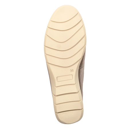Maciejka Gold Leather Flat Shoes P6507-25/00-1