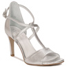 Maciejka Leather Sandals T-Bar Stiletto Silver 2755J-35/00-1