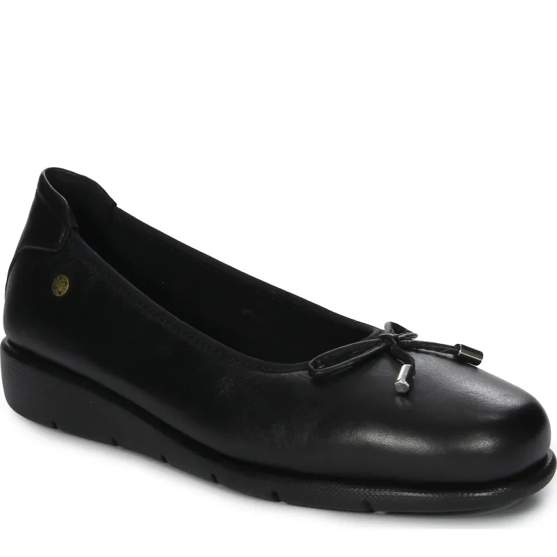 Maciejka Leather Slip-On Platform Shoes Black P6504-01-00-1