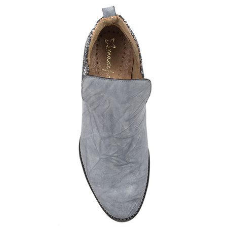 Maciejka 05452-17/00-5 blue leather ankle boots