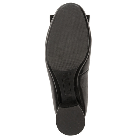Maciejka Leather Pumps Block Heel With Bow Black P7220-01/00-7