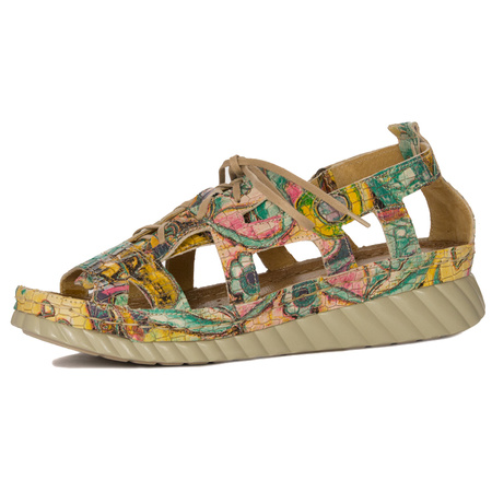 Maciejka Women's sandals natural leather Green