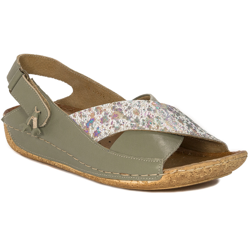 Maciejka Leather Pistachio Women's Sandals