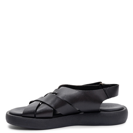 Maciejka Leather Platform Sandals Black E7397-01/00-0