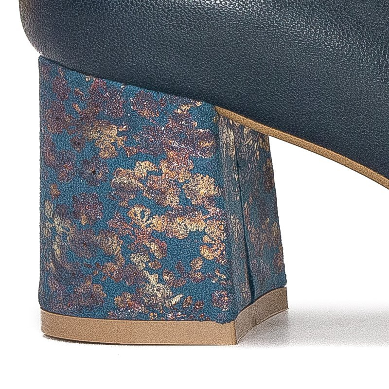 Maciejka Navy-Flowers Pumps 3356A-19/00-1