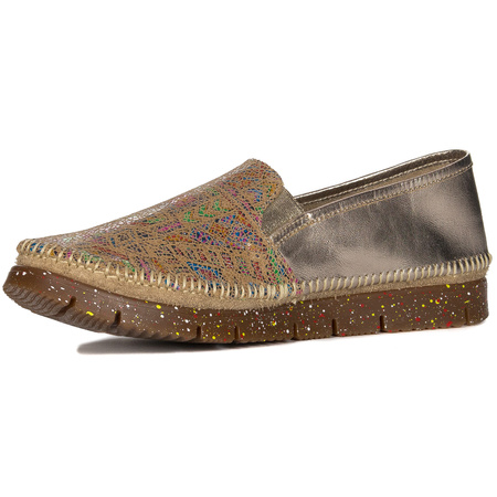 Maciejka Gold + Brown wonem's Low Shoes