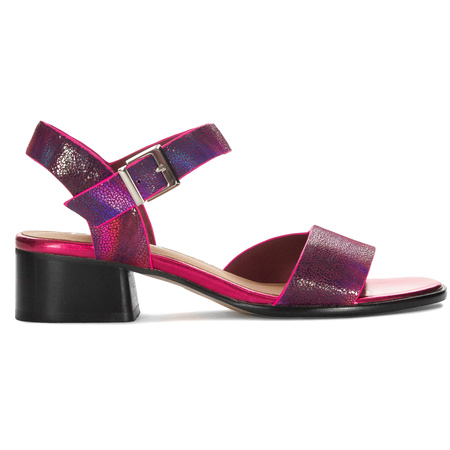 Maciejka Women's Leather Heeled Fuchsia Sandals