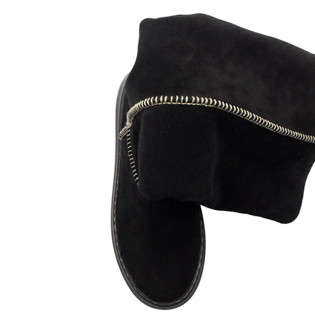 Maciejka Black leather Knee-High Boots 