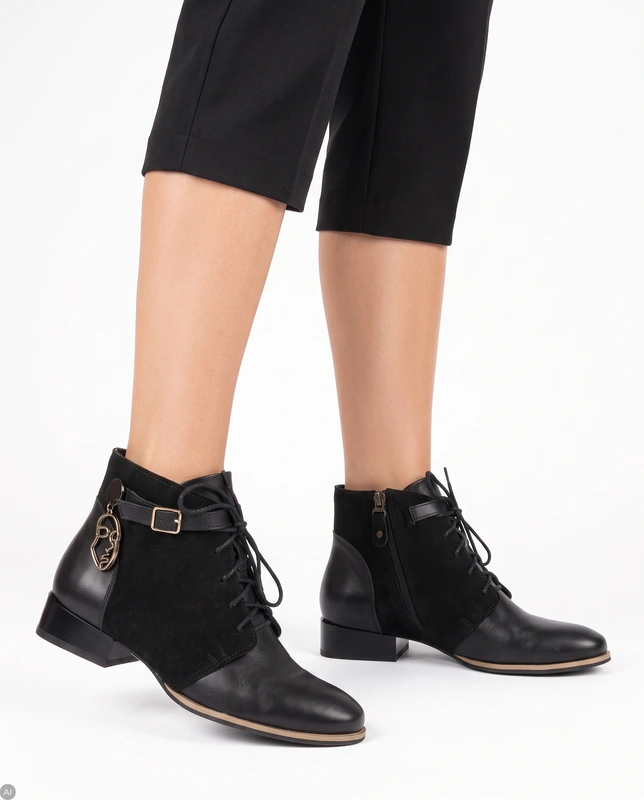 Maciejka Black Leather Boots 5743A-01/00-7