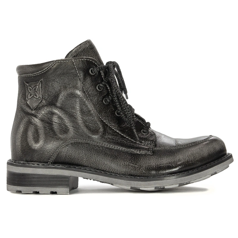 Maciejka Women's Leather Boots Ash White