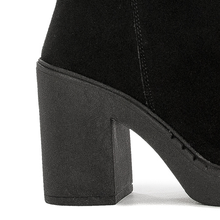Maciejka Black Suede Knee-High Boots