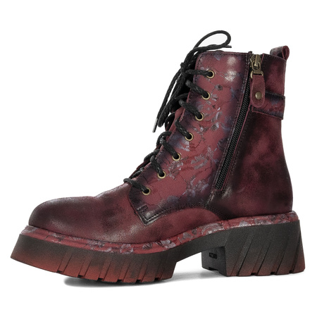 Maciejka Women's Insulated Burgundy Ankle Boots