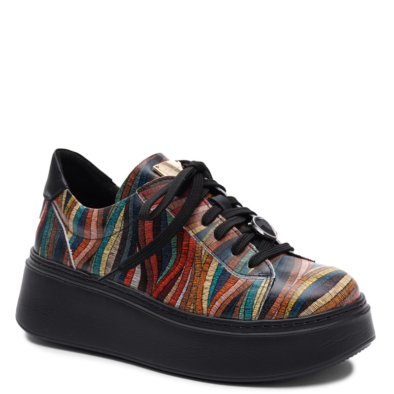 Maciejka Leather Platform Sneakers Artistic Multicolored 6191W-12/00-8