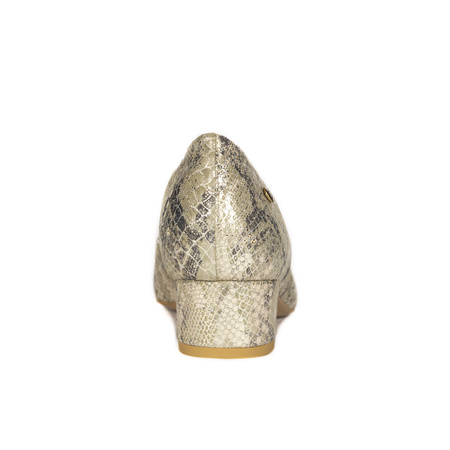 Maciejka Women's Beige + Gold Pumps