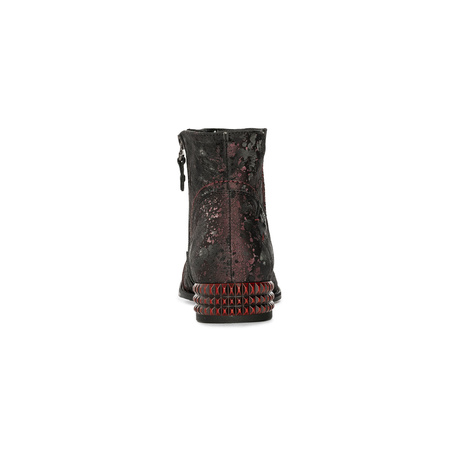 Maciejka Women's Burgundy and Black Ankle Boots