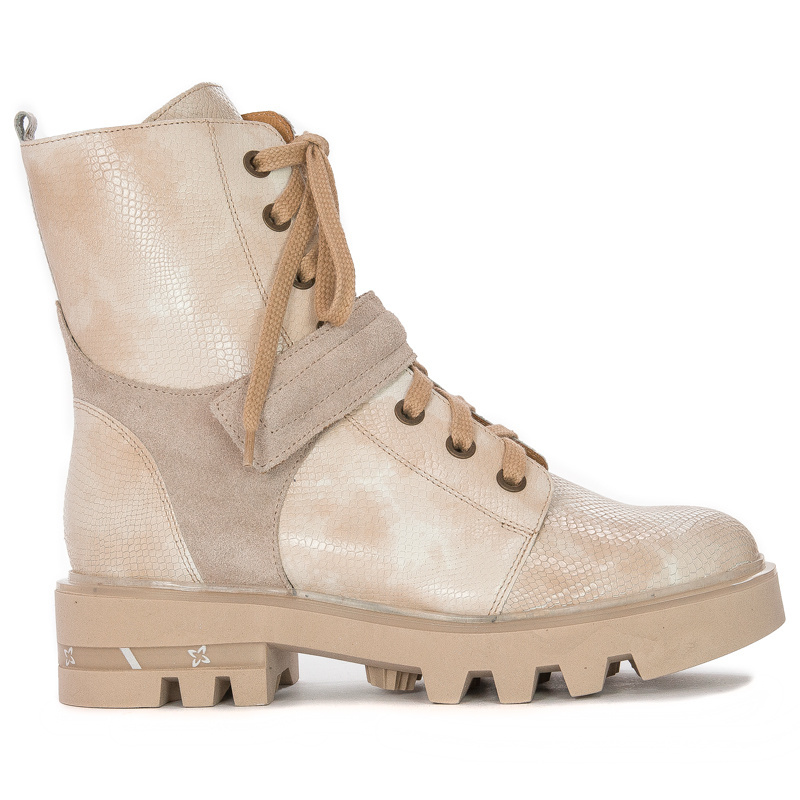 Maciejka 05219-04/00-3 Beige Lace-up Boots