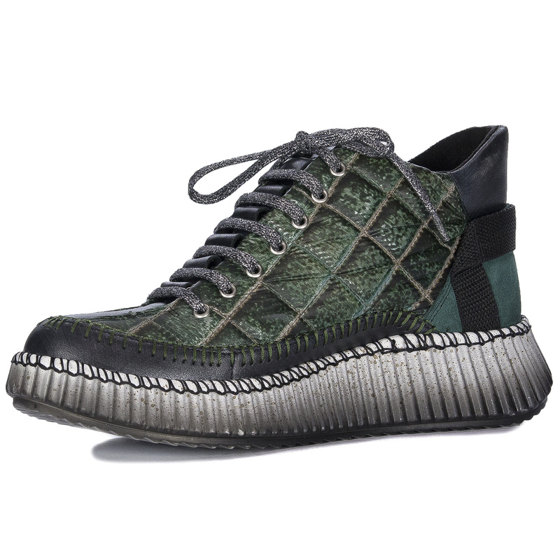 Maciejka Women's Leather Green Boots 06752-09/00-8