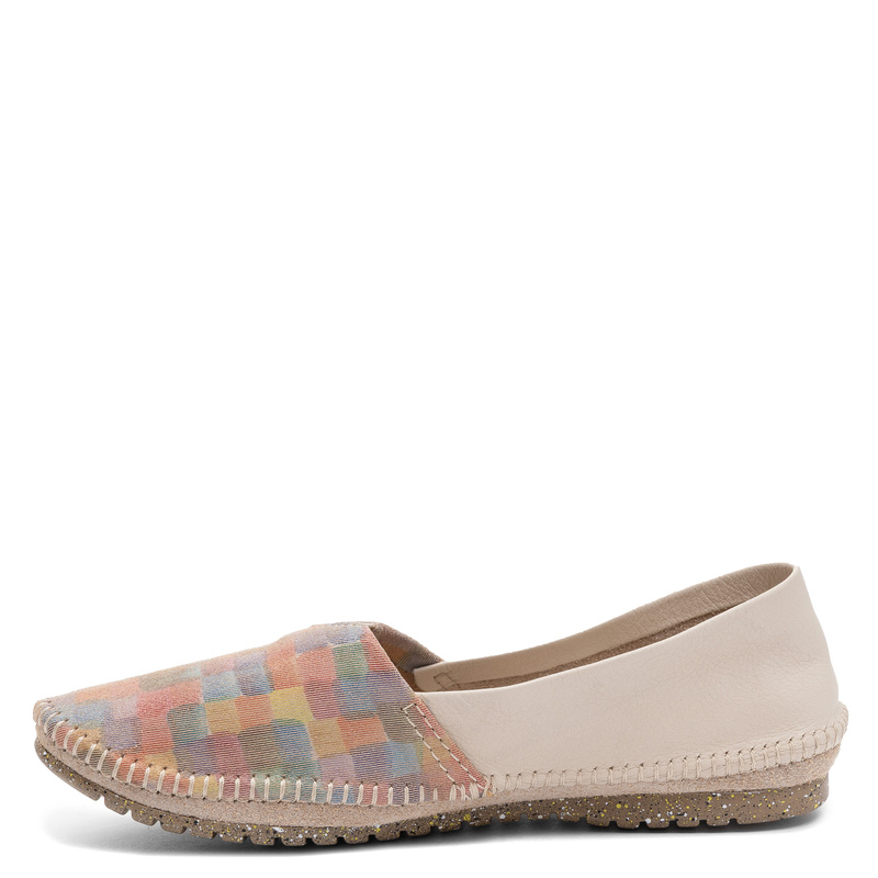 Maciejka Leather Slip-On Shoes Pastel Mosaic Beige 1930W-56/00-0