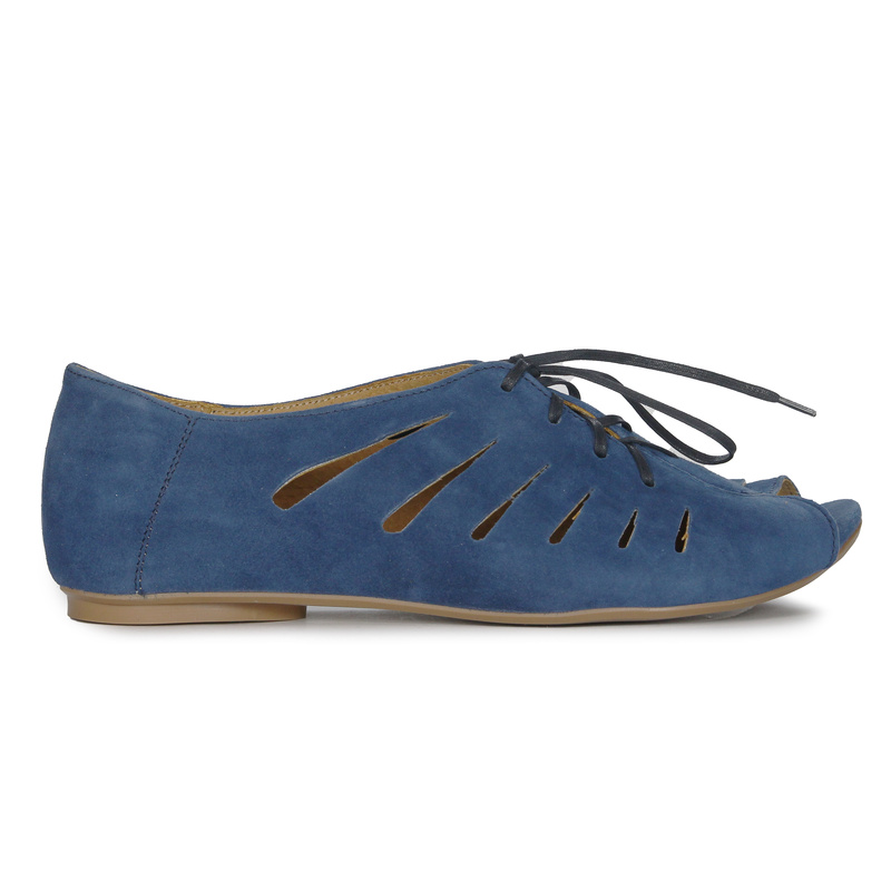 Maciejka Navy Velor Shoes 03973-17/00-5