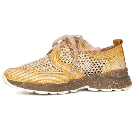 Maciejka Yellow Straw Low Shoes