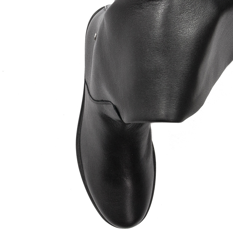 Maciejka Black leather Knee-High Boots