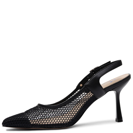 Maciejka Czółenka Slingback na Szpilce 8 cm Czarne K7507-01/00-0</h1