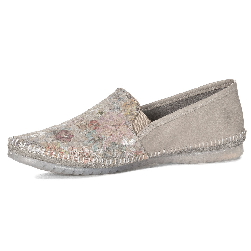 Maciejka Leather Loafers Decorative Stitching Beige T3512-73/00-0