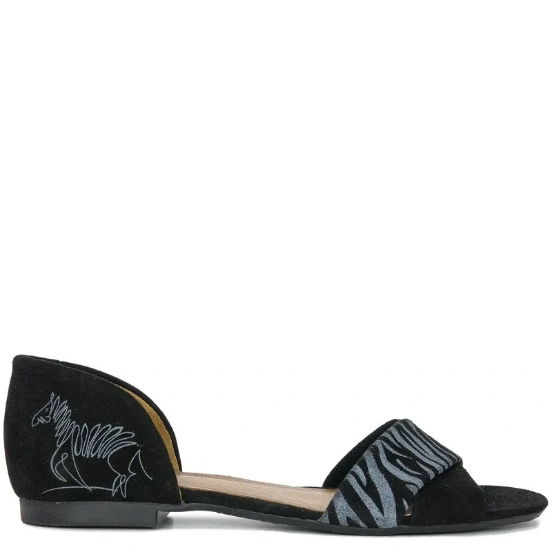 Maciejka 3615A-01-00-5 Black+Zebra Sandals