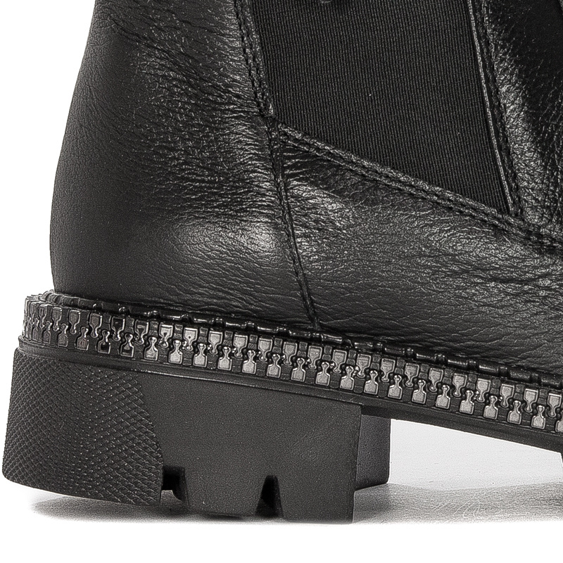Maciejka Black Leather Women's Boots 05727-01/00-6