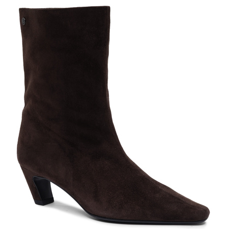 Maciejka Suede Women's Heeled Ankle Boots Chocolate Brown K7791-02/00-7